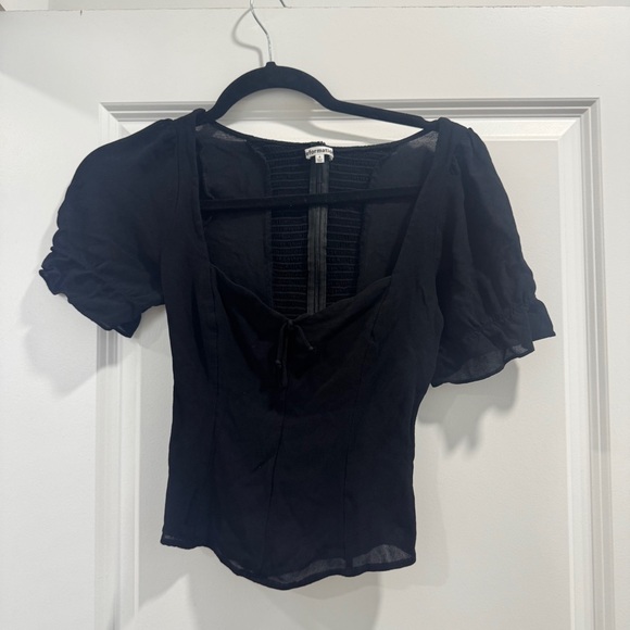 Reformation Delevan Top - Black - Size 4 - Picture 2 of 5